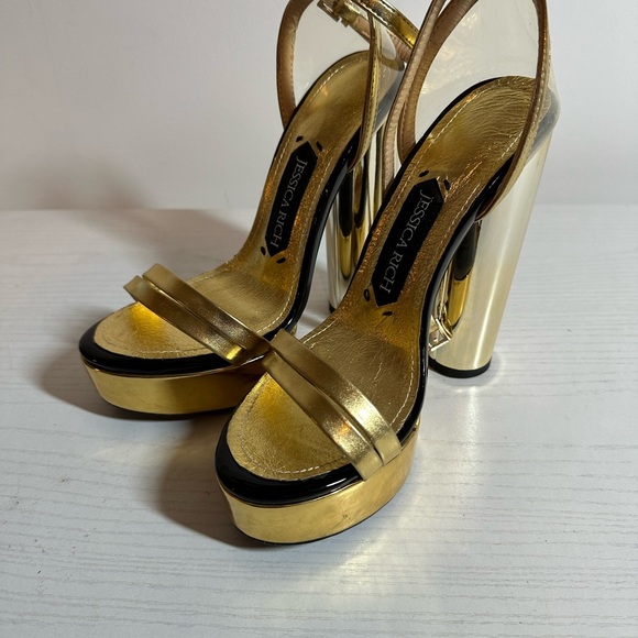 Jessica Rich Gold Platform Heels - Picture 2 of 6